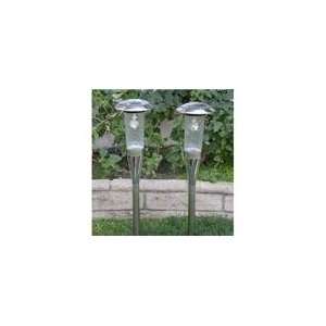  Homebrite Stainless Steel Solar Garden Tiki Lamps, Model 
