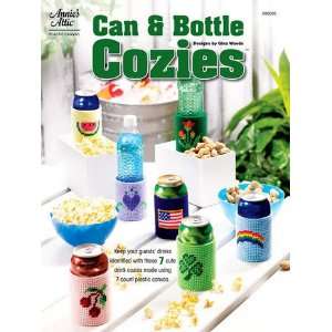  Can & Bottle Cozies   Plastic Canvas Pattern Arts, Crafts 