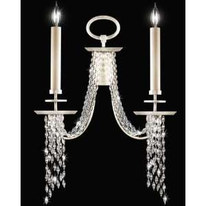 Fine Art Lamps 750050, Cascades Candle Crystal Wall Sconce Lighting, 2 
