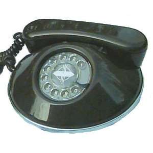    Brown Dawn or Pancake Round Rotary Telephone 