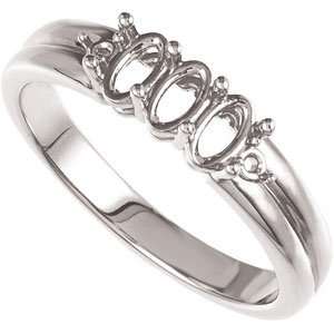  71509 Sterling 3 Stone Polished Ring For Mothers Jewelry