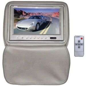   HEADREST MONITOR WITH ZIPPER HIDE AWAY COVER (TAN) Electronics