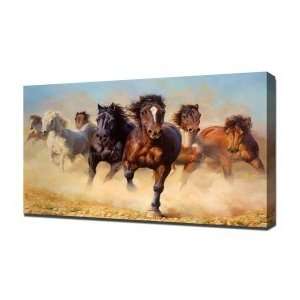 Horses 30   Canvas Art   Framed Size 40x60   Ready To 