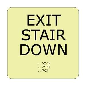 GADA6 to 105BK   Exit Stair Down, 8 X 8, Glow ADA  