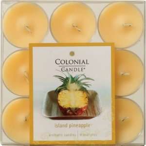   Pack of 54 Tea Light Island Pineapple Aromatic Candles