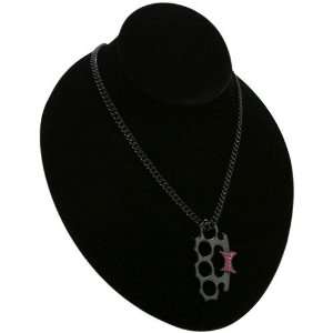    TapouT Ladies Black Brass Knuckles Necklace