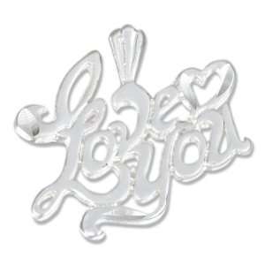  Sterling Silver I Love You Script Charm. Jewelry