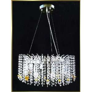  Small Crystal Chandelier, SN 1075, 8 lights, Silver, 21 