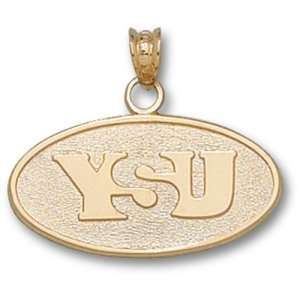  Youngstown State University YSU Oval 1/2 Pendant (14kt 