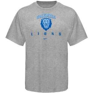  Nike Columbia University Lions Ash Basic Logo T shirt 