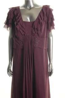 Alex Evenings NEW Plus Size Formal Dress Purple Embellished Ruched 22W 