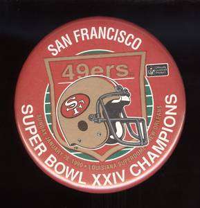 1990 Super Bowl XXIV 3 Pin SF 49ers Champions NM/MINT  
