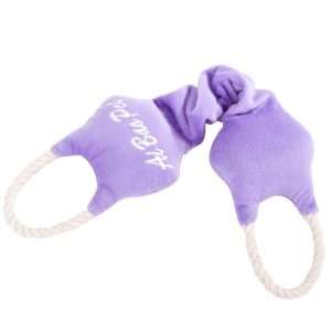  LaPet Fun Squeaking Furry Tug Dog Puppy Chew Toy (Purple 