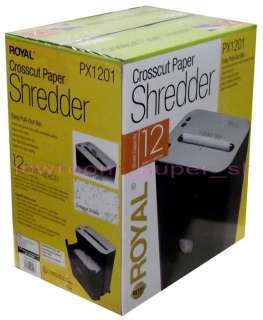 NEW Royal 12 Sheet Office Crosscut Paper Card Shredder PX1201 Jam Free 