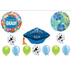 Graduation Luau Party Tropical Mylar balloon Decorating kit Class of 
