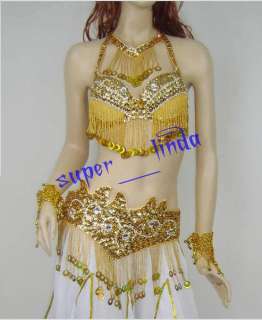 High Quality belly dance 2 pics costume bra&belt 2 colour