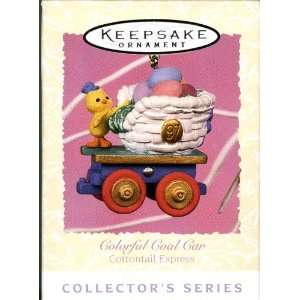   Keepsake Ornament   Colorful Coal Car Cottontail Express 1997 QEO8652