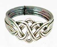 Band Wave Sterling Silver PUZZLE RING  