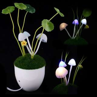 Romantic LED Mushroom Lamp Night Light Cute Lovely Gift  