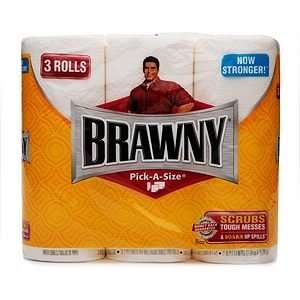  Brawny Paper Towels, Pick a Size, 3 rolls, White, 3 ea 