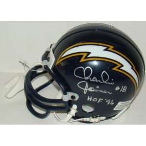Signed Charlie Joiner Mini Helmet   HOF 96 JSA   Autographed NFL Mini 