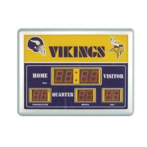 Minnesota Vikings Scoreboard Clock Thermometer 14x19   NFL Football 