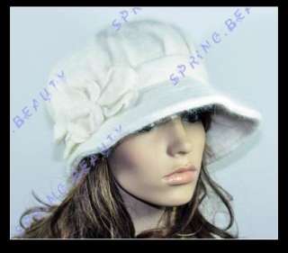 Stylish 100% Rabbit Fur Ski Warm Lady Beanie Hat White  