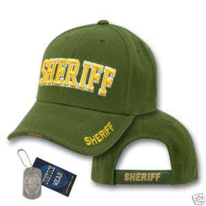 GREEN SHERIFF LAW ENFORCEMENT HAT HATS CAP CAPS  