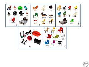 Dollhouse Miniature Designer Chair Vols. 1 2 3 4 & 5  