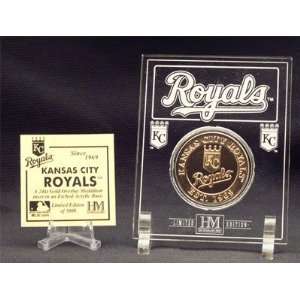 Kansas City Royals 24Kt Gold Coin In Archival Etched Acrylic.  