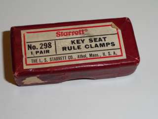 VTG Starrett No.298 C Combination Squares Key Seat Clamps NEW 1950s 