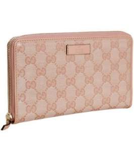 Gucci pink crystal GG Joy zip continental wallet   
