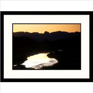 Rio Grand Sunset, Big Bend National Park, Texas Framed Photograph 