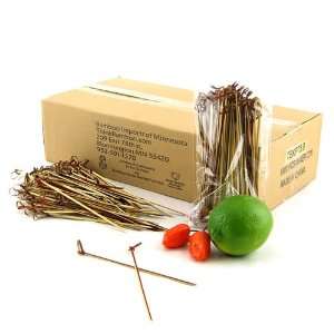  1,000 Piece Box of 5.9 Tea Colored Bamboo Cocktail Picks 