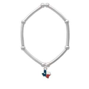  Mini Lone Star Texas Tube and Bead Charm Bracelet [Jewelry 