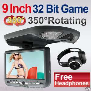 NEW 9 LCD Car Roof Mount Ceiling Monitor TV DVD Player  