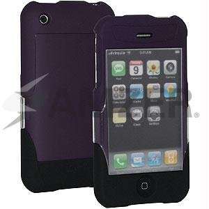  Amzer Rubberized Swill Case   Purple Black Cell Phones 