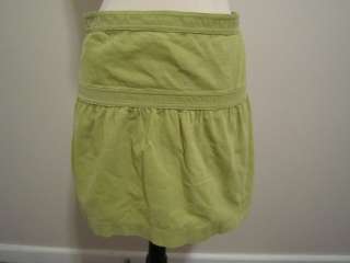 Crew Light Lime Green Corduroy Mini Prairie Style Skirt Sz 4  