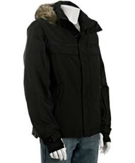 Prada Sport black fur trimmed hooded parka  