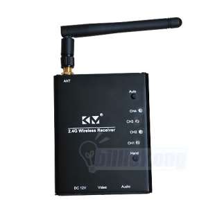 CH 2.4G Wireless Video Audio Receiver For Camera + DC  