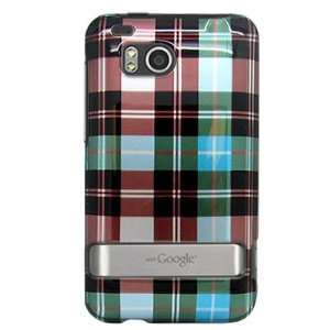 com Hard Snap on Plastic RUBBERIZED With BLUE CHECKERED Design Sleeve 