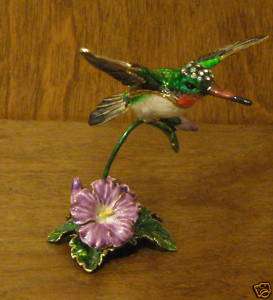 Kubla Crafts Jeweled Trinket Box #KC3589 HUMMINGBIRD new from our 