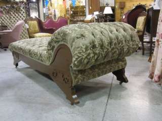 Antique Early 1900s Fainting Couch or Chaise Lounger Fresh Upholstery 