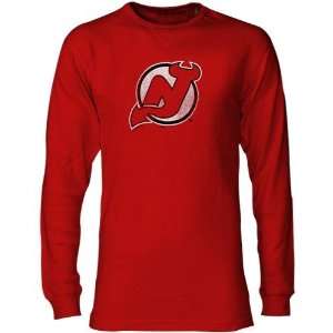  Majestic New Jersey Devils Red Go Long Thermal Long Sleeve 