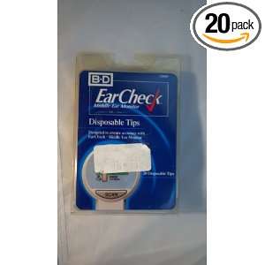  B D EARCHECK MIDDLE EAR MONITOR DISPOSABLE TIPS Health 