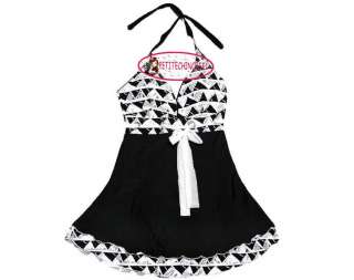 Elegant Black & Whtie Swim Dress, Great choise for plus size.