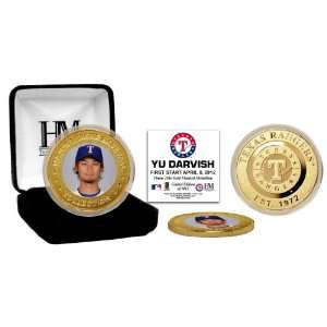  MLB Texas Rangers Yu Darvish Gold Coin
