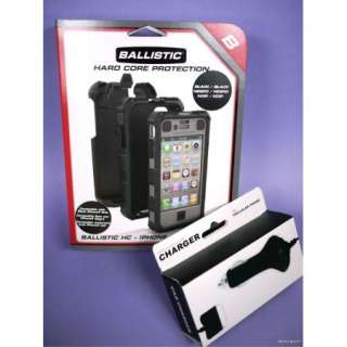 New AGF Ballistic HC Hard Core black rugged case for iphone 4S 4 FREE 