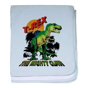  Baby Blanket Sky Blue T Rex Dinosaur The Mighty Claw 