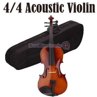Size Natural Acoustic Violin & Case & Bow & Rosin  